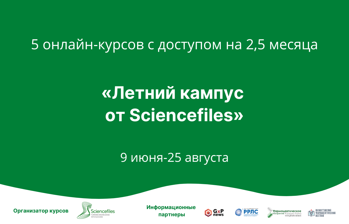 С 9 июня по 25 августа 2025 состоится «Летний кампус от Sciencefiles»